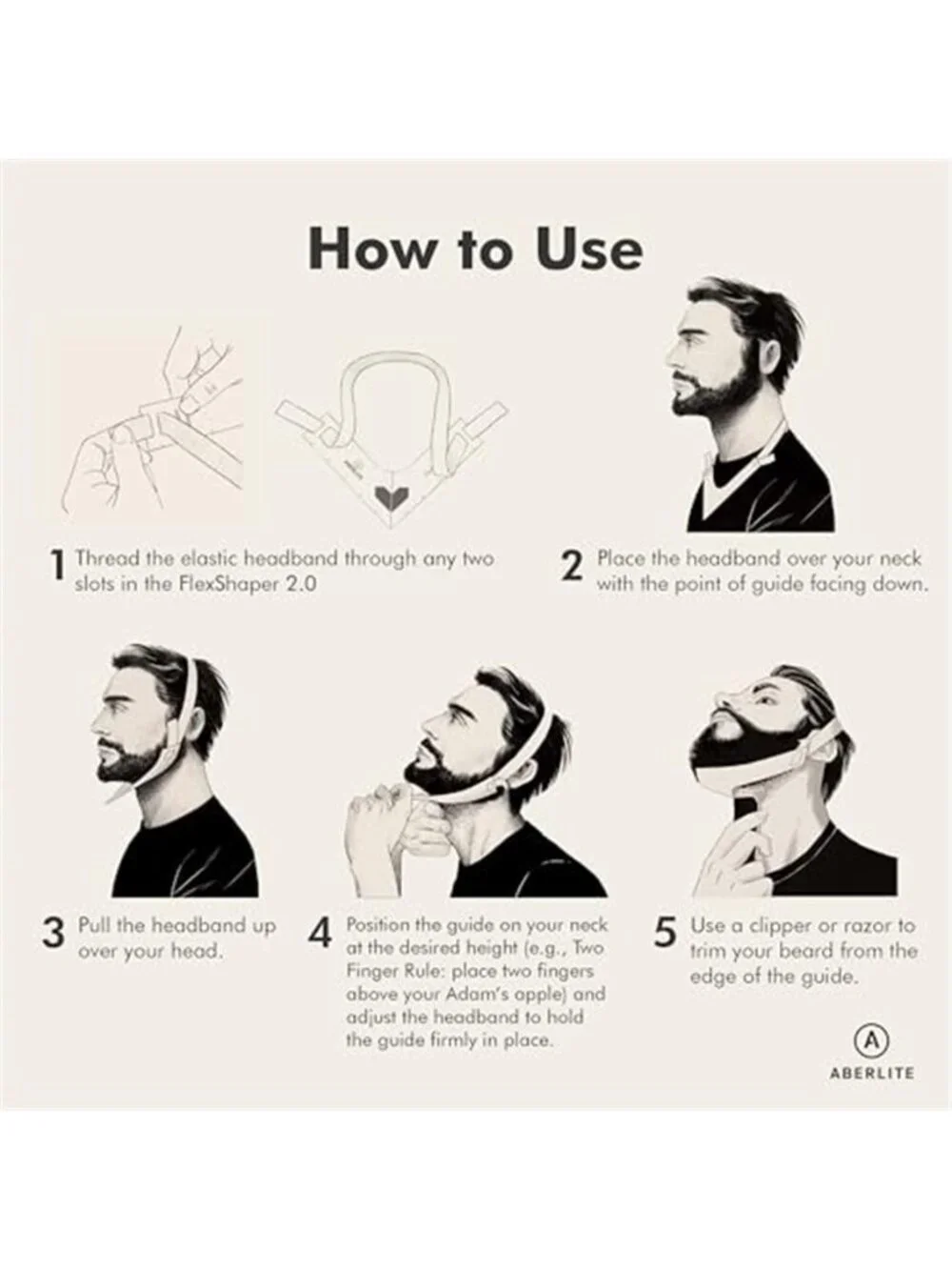 Beard Shaper for Men - Hands-Free & Flexible Neckline